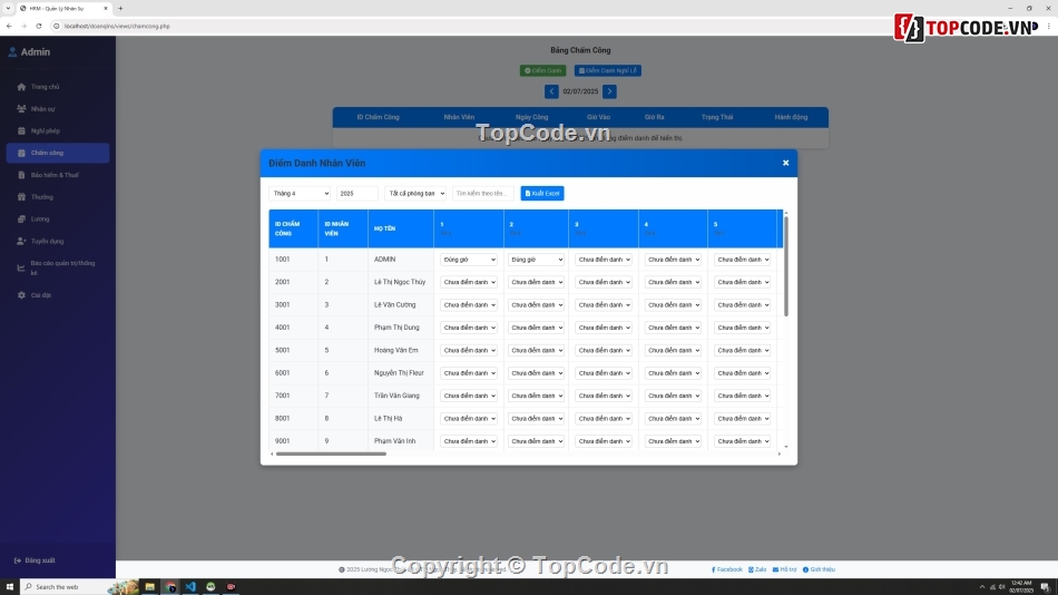 quản lý nhân sự,Đồ án quản lý nhân sự,Web quản lý nhân sự php mysql,đồ án quản lý nhân sự php mvc