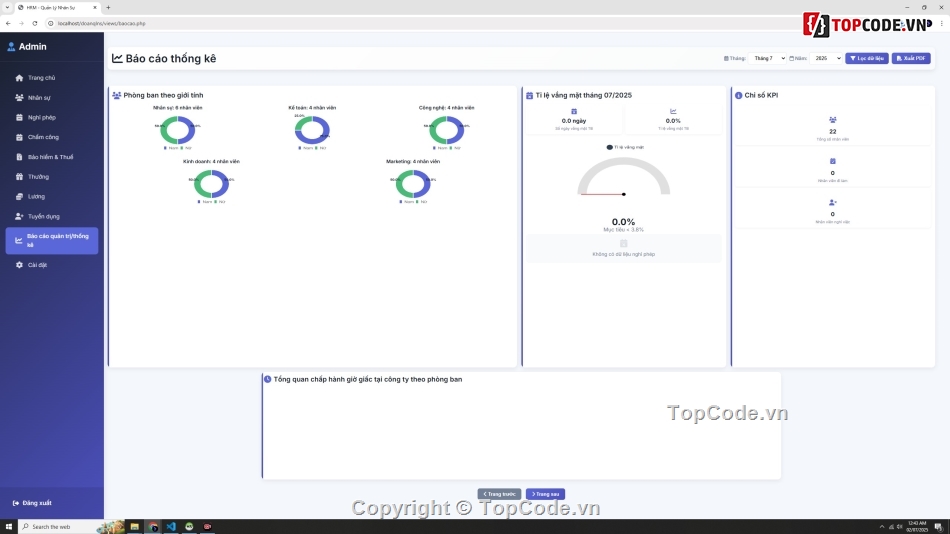 quản lý nhân sự,Đồ án quản lý nhân sự,Web quản lý nhân sự php mysql,đồ án quản lý nhân sự php mvc
