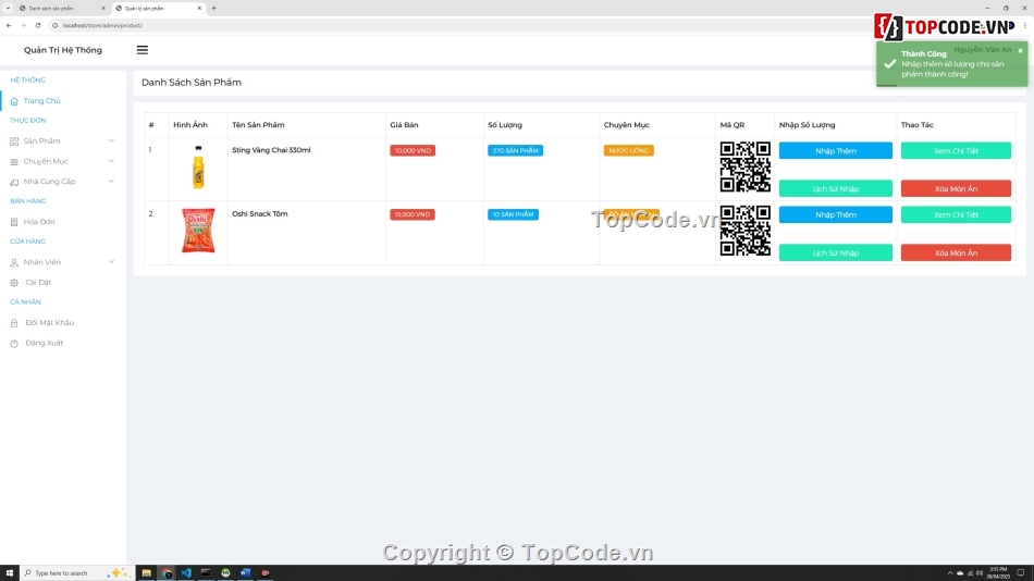 website có word,web quản lý siêu thị,web tích hợp thanh toán VietQR