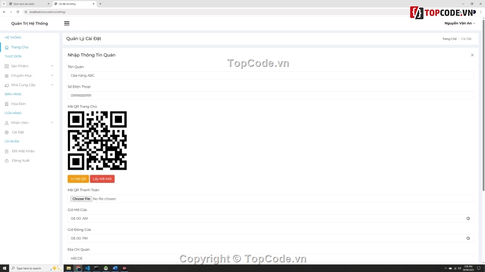 website có word,web quản lý siêu thị,web tích hợp thanh toán VietQR