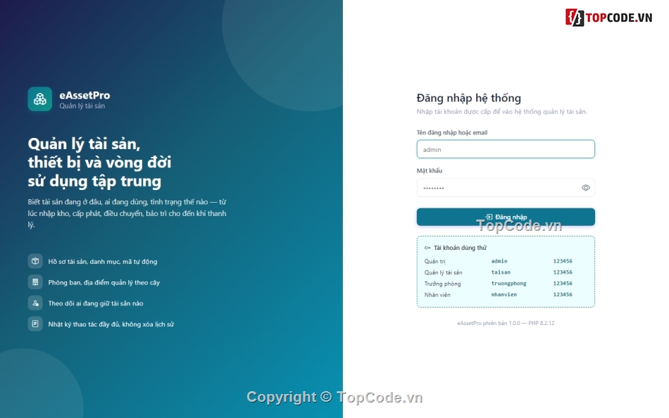 Quản Lý Đồ Dùng Thanh Lý,PHP và MySQL,Quản lý tài sản