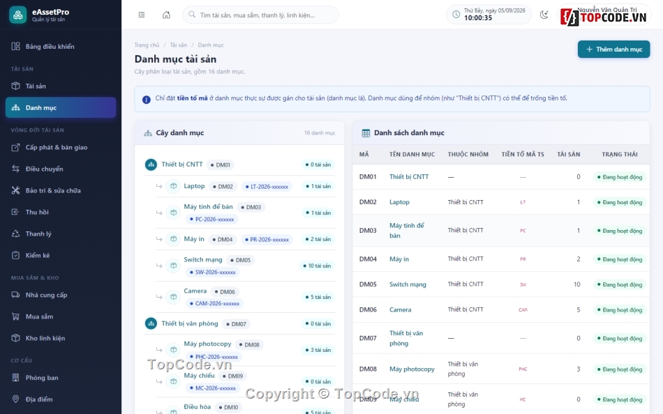 Quản Lý Đồ Dùng Thanh Lý,PHP và MySQL,Quản lý tài sản