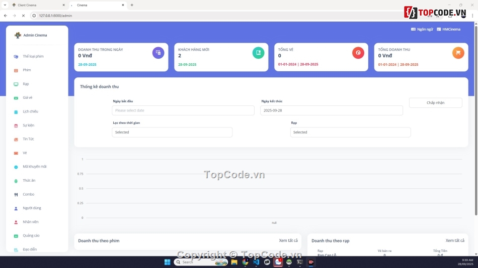 Đồ án bán vé xem phim,Đồ án web đặt vé xem phim php mysql,web đặt vé xem phim mvc,đồ án web đặt vé xem phim thanh toán vpnay