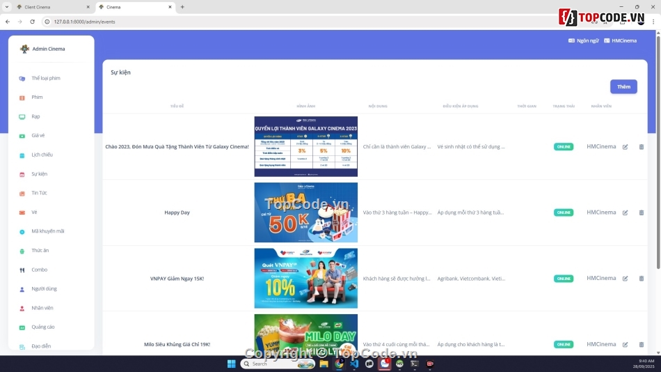 Đồ án bán vé xem phim,Đồ án web đặt vé xem phim php mysql,web đặt vé xem phim mvc,đồ án web đặt vé xem phim thanh toán vpnay