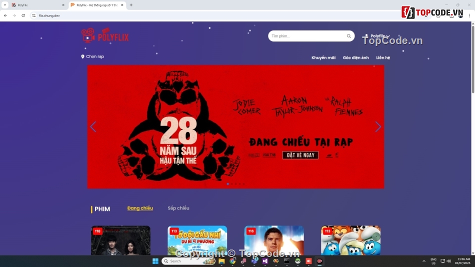 Đồ án bán vé xem phim,Đồ án web bán vé xem phim php,web bán vé xem phim php mysql,web php bán vé xem phim php