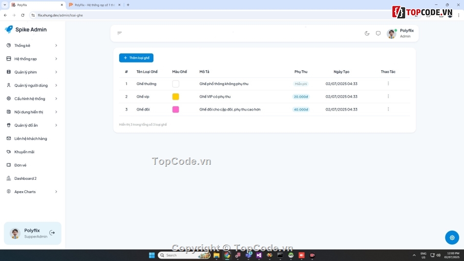 Đồ án bán vé xem phim,Đồ án web bán vé xem phim php,web bán vé xem phim php mysql,web php bán vé xem phim php