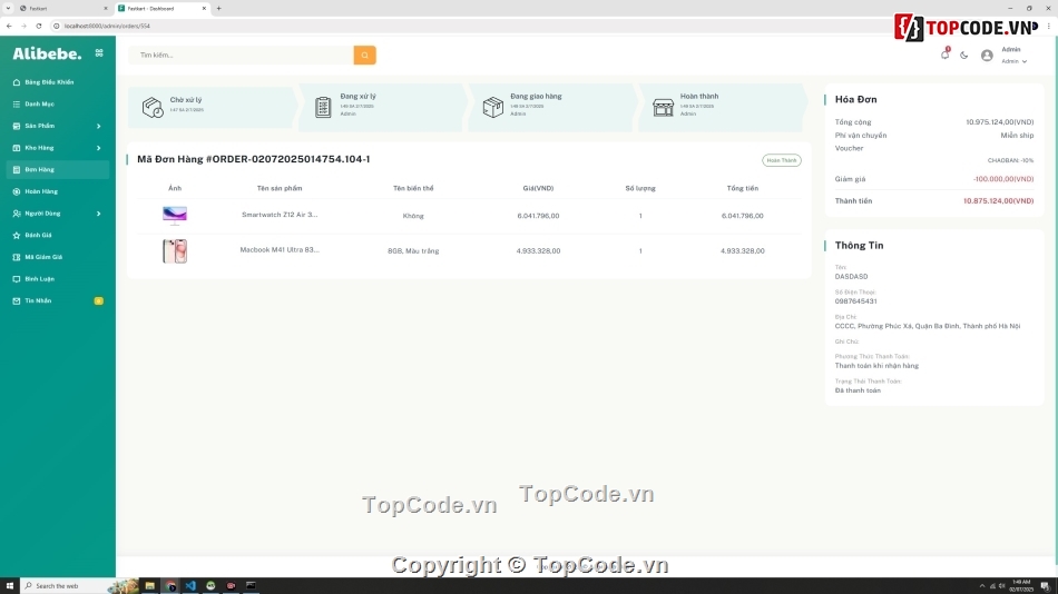 Đồ án tốt nghiệp bán hàng php mysql,đồ án tốt nghiệp php mvc,đồ án ecommerce bán hàng hay,đồ án bán hàng php laravel,e commerce,Đồ án