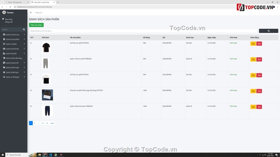 Đồ án thời trang php mysql,web bán đồ thời trang nam php mysql,web thời trang nam thanh toán online,web thời trang nam,web php mysql