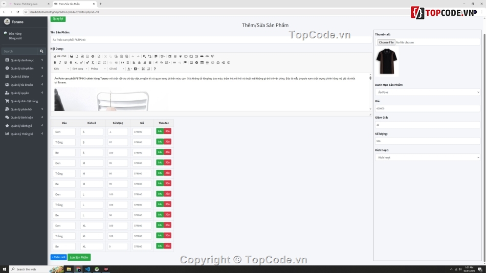 Đồ án thời trang php mysql,web bán đồ thời trang nam php mysql,web thời trang nam thanh toán online,web thời trang nam,web php mysql
