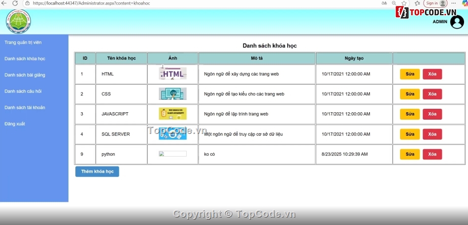Code đồ án,Code phần mềm quản lý,học tập