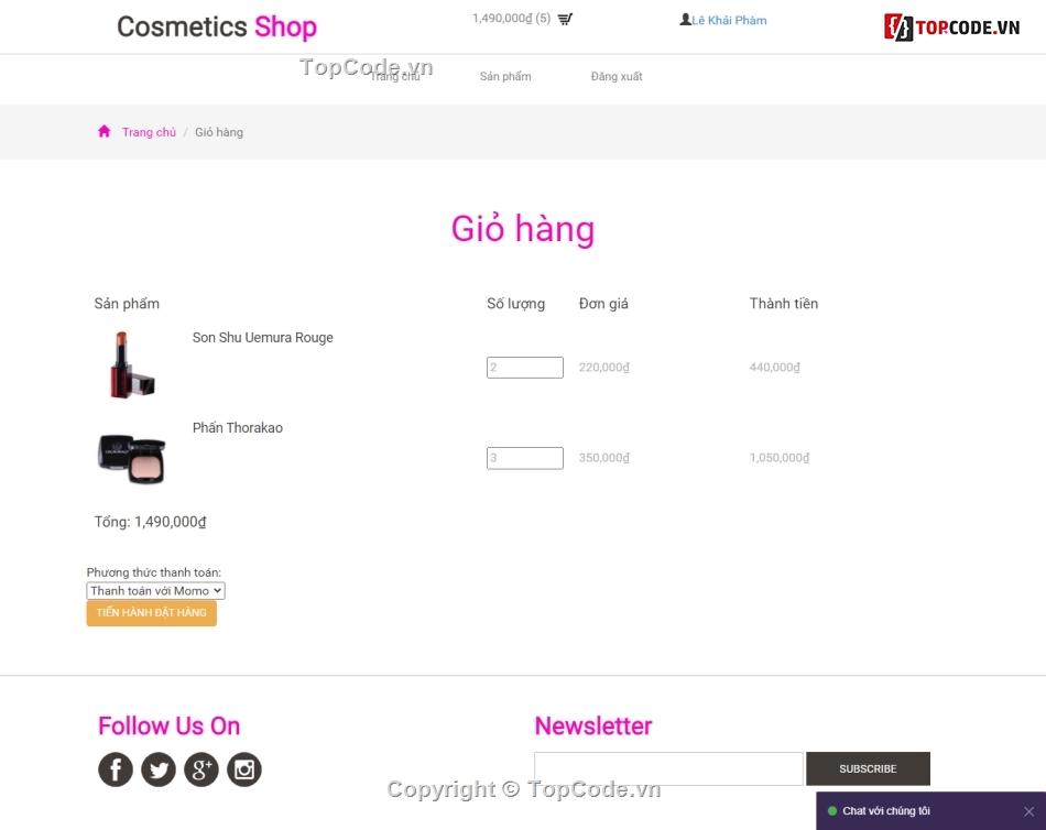 web bán mỹ phẩm,website mỹ phẩm,full code web mỹ phẩm,share code web mỹ phẩm