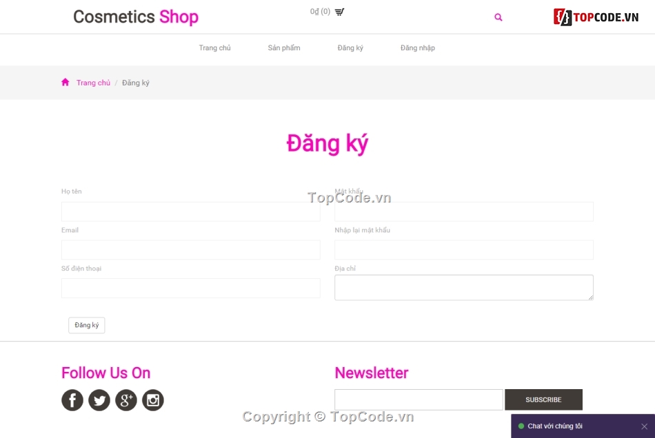 web bán mỹ phẩm,website mỹ phẩm,full code web mỹ phẩm,share code web mỹ phẩm