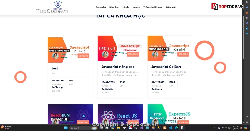 web,website bán khóa học,bán khóa học,bán khóa học online