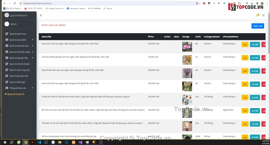 Web bán hoa,Đồ án bán hoa,đồ lưu niệm handmade,đồ handmade