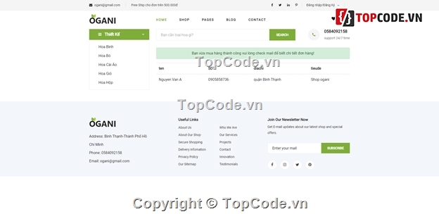 Đồ án web bán hoa,code website bán hàng,full code website bán hoa,website bán hàng ASP.NET MVC