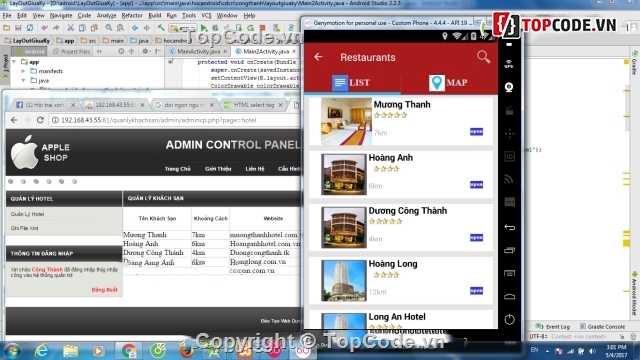App quản lý khách sạn,app+service+admin,app android service,app quản lý nhà hàng,app tích hợp google Map android,web service android