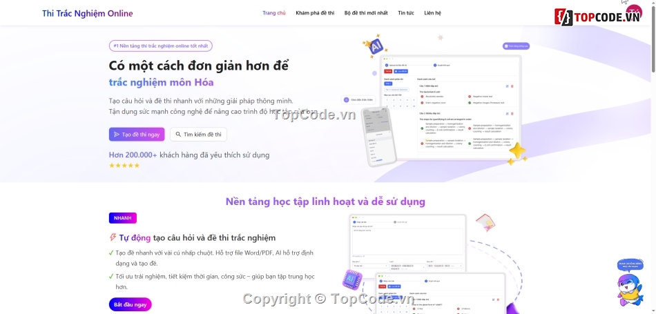 ReacJS - NodeJS - MongoDB,reponsive,Thi trắc nghiệm,đồ án 9đ