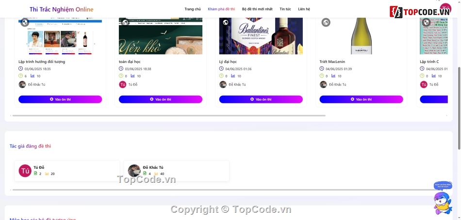 ReacJS - NodeJS - MongoDB,reponsive,Thi trắc nghiệm,đồ án 9đ