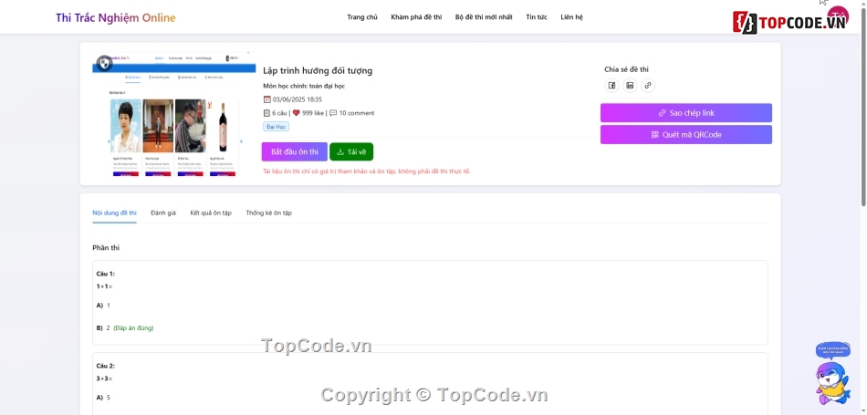 ReacJS - NodeJS - MongoDB,reponsive,Thi trắc nghiệm,đồ án 9đ