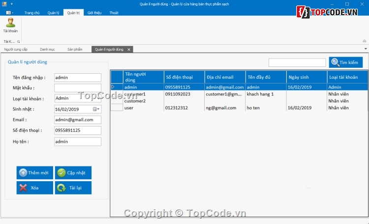 quản lý bán hàng thực phẩm,Code quản lý bán hàng,Code ứng dụng bán hàng thực phẩm,Code C# quản lý thực phẩm sạch