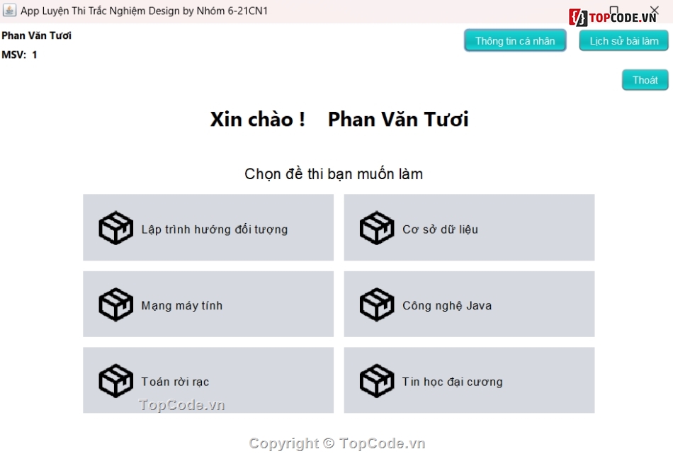 Code thi trắc nghiệm,Phần mềm trắc nghiệm,Phần mềm thi trắc nghiệm php,Code đồ án,Code phần mềm quản lý,Sharecode