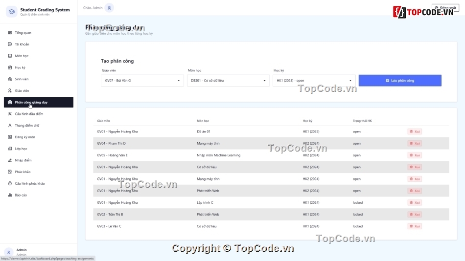 hệ thống quản lý điểm,code tính điểm thi,nhập điểm tự động,sinh viên