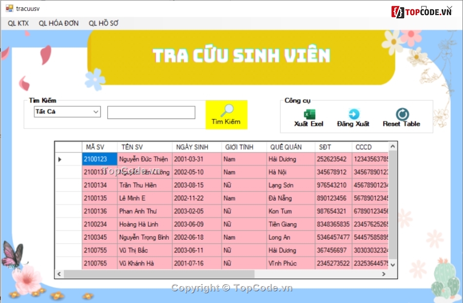 code C#,C# Quản,Full code Quản lý,c# winform,sqlserver,winform sqlserver