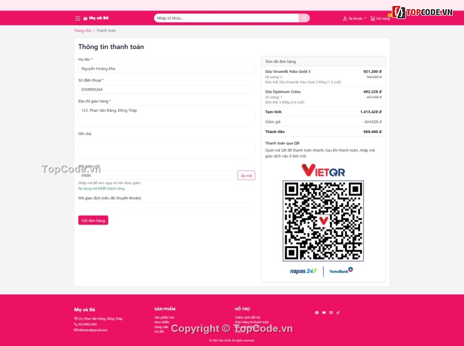 mẹ và bé,code PHP và Laravel,Full code báo cáo,Laravel