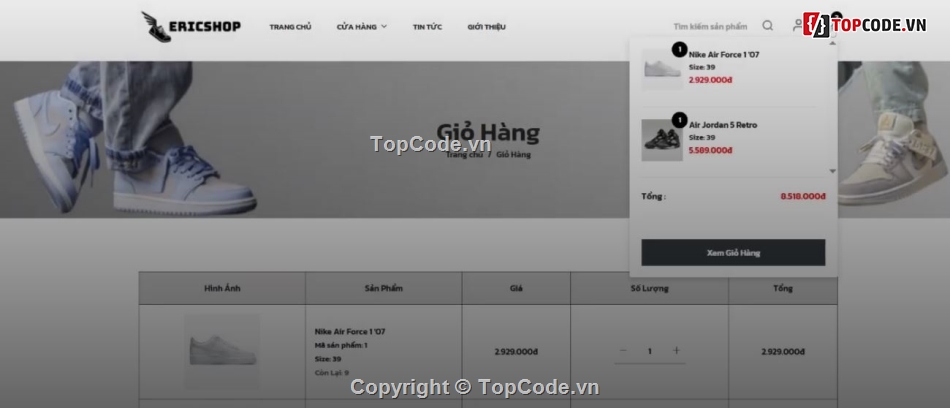 Source Code Website Bán Giày,Code Web  ShortenLink,Web bán Giày