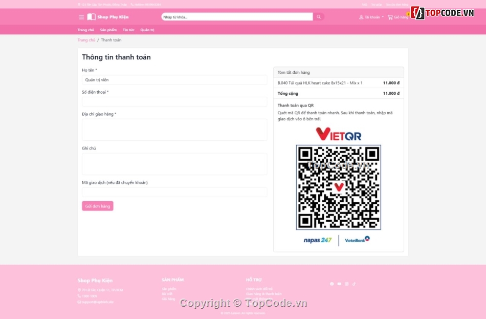 laravel,code website bán hàng,quản lý bán hàng