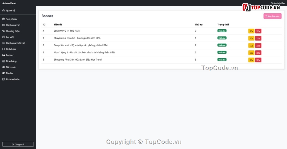 laravel,code website bán hàng,quản lý bán hàng