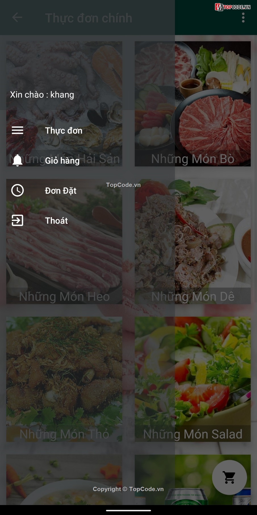 đồ án tốt nghiệp lập trình điện thoại,app order,Code app order food,app order food