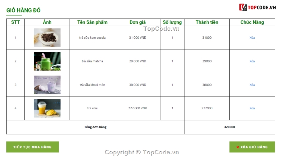 Đồ án,Bán hàng,Code đồ án,giỏ hàng và thanh toán,Mysql PHP,Đồ án Web bán hàng