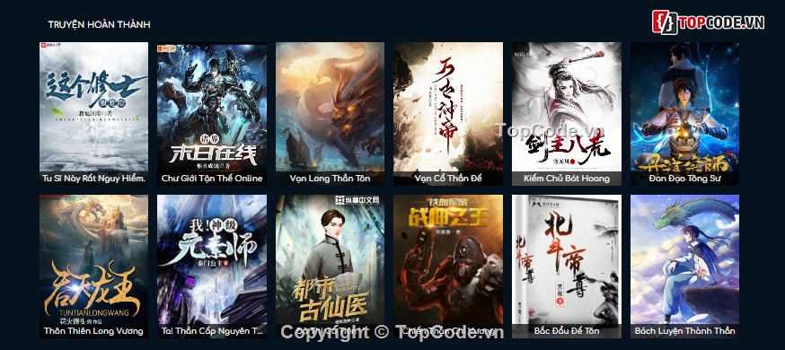 Mysql PHP,code đọc truyện,Full code web truyện,code web đọc truyện,Web truyện chữ