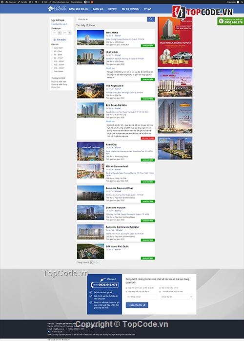website bất động sản,website đẹp,full code website