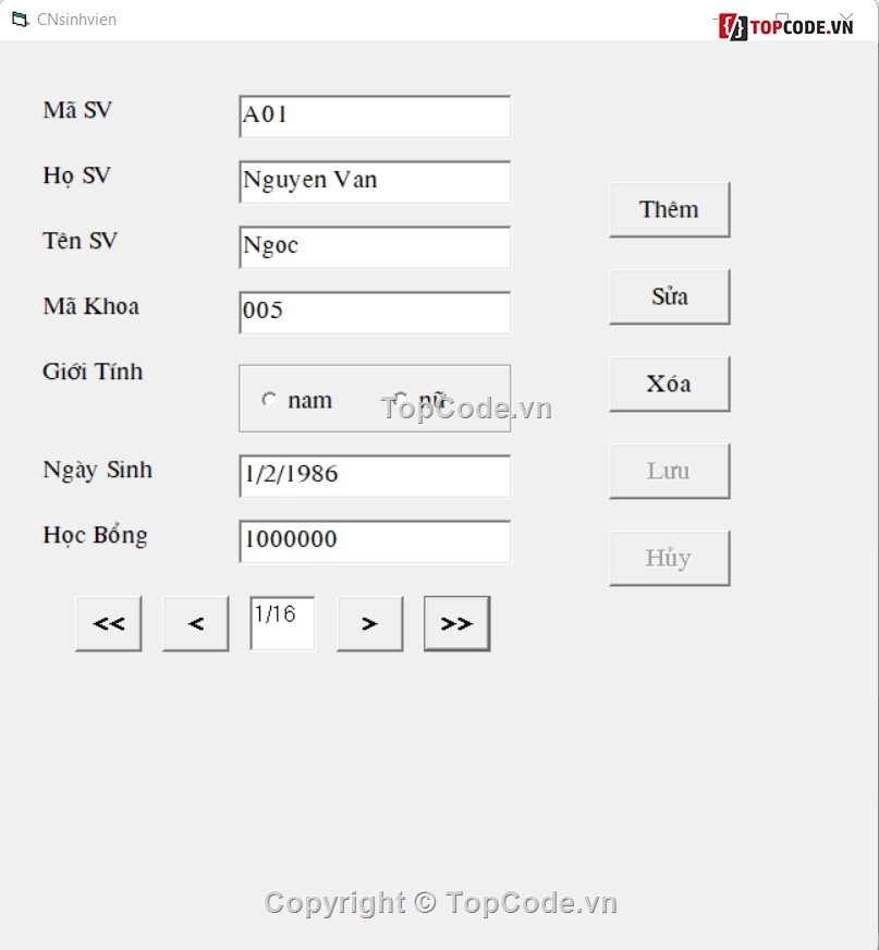 Quản lý sinh viên,Full code Quản lý,Visual Basic,code phần mềm quản lý