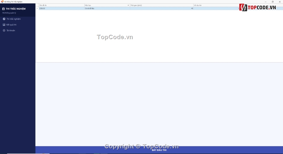 phần mềm tạo ngân hàng câu hỏi và chấm điểm c#,hệ thống thi trắc nghiệm c# sql server 3 lớp,phần mềm quản lý thi trắc nghiệm c#