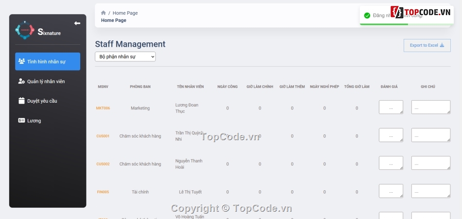 Full code Quản lý,Chấm công,Django,React