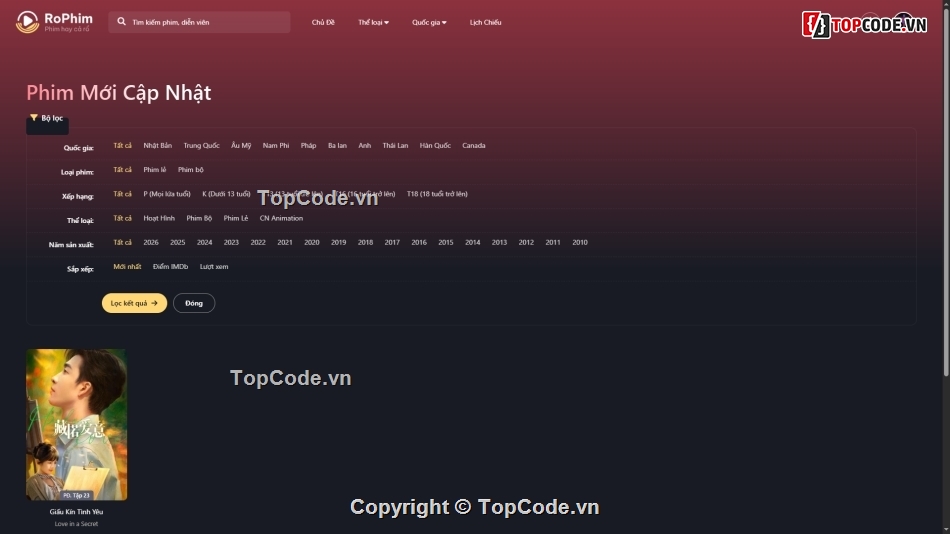 website phim PHP,share code rophim,share code web xem phim,rophim,share code rophim laravel,laravel