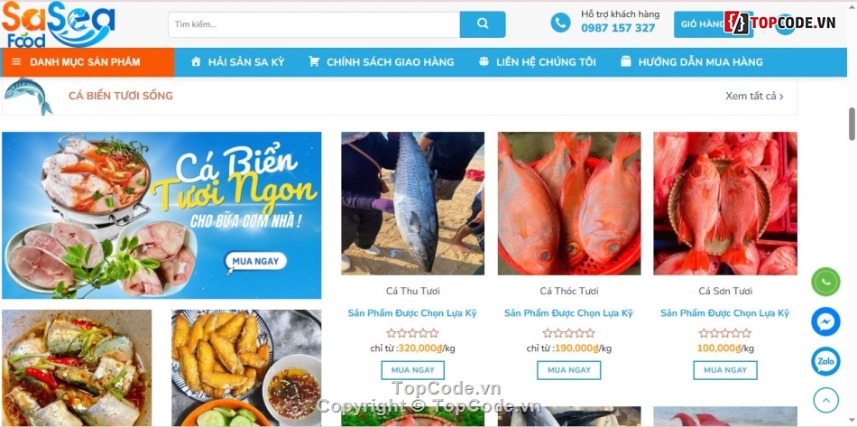 web bán hải sản,code bán hải sản,full code hải sản,giao diện hải sản