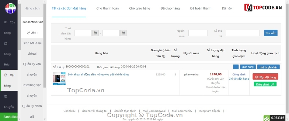 Code Thương Mại,Bán hàng giống lazada,quản lý