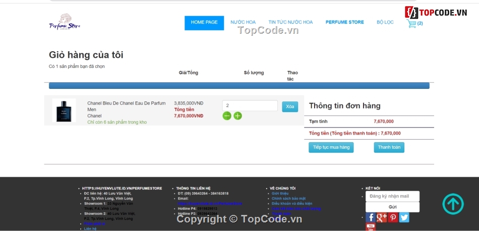 thương mại điện tử,website bán nước hoa,website thương mại,bán hàng PHP