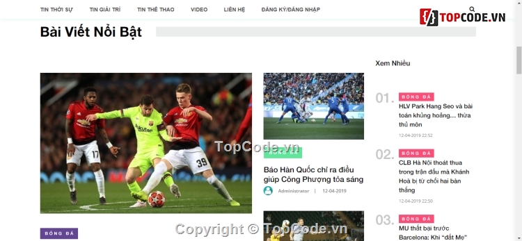 Web Tin Tức,Website bóng đá,Web Tin Tức Laravel,website thể thao,Web giới thiệu