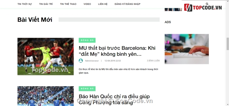 Web Tin Tức,Website bóng đá,Web Tin Tức Laravel,website thể thao,Web giới thiệu