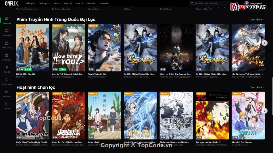 Source Code Xem Phim,share code xem phim giao diện onflix,share code web xem phim,web xem phim,source code web xem phim,source code