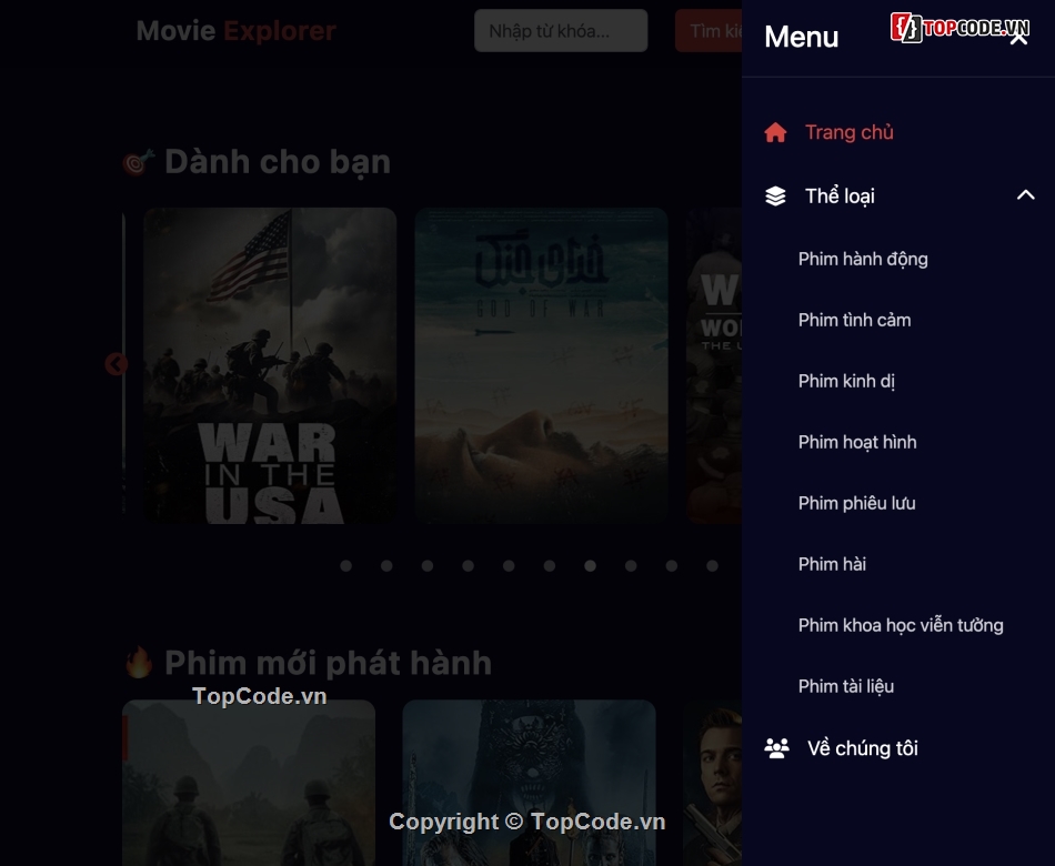 angular,responsive,xem phim,web xem phim,báo cáo đồ án,full code