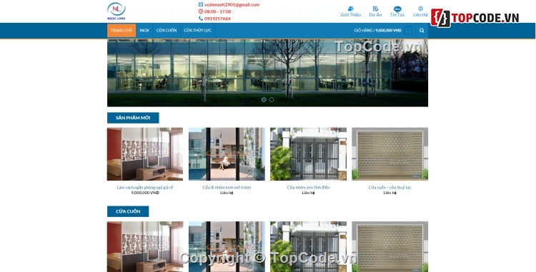 Website bán hàng,Code website bán  hàng,cửa hàng nhôm kính,Nhôm kính,Website bán hàng Nhôm kính