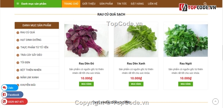 code website nông sản,code website bán hàng,code bán hàng chuẩn seo,website bán nông sản