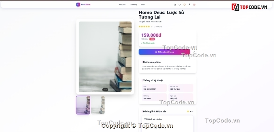 website bán hàng,nextjs,mongodb,đồ án,web bán sách
