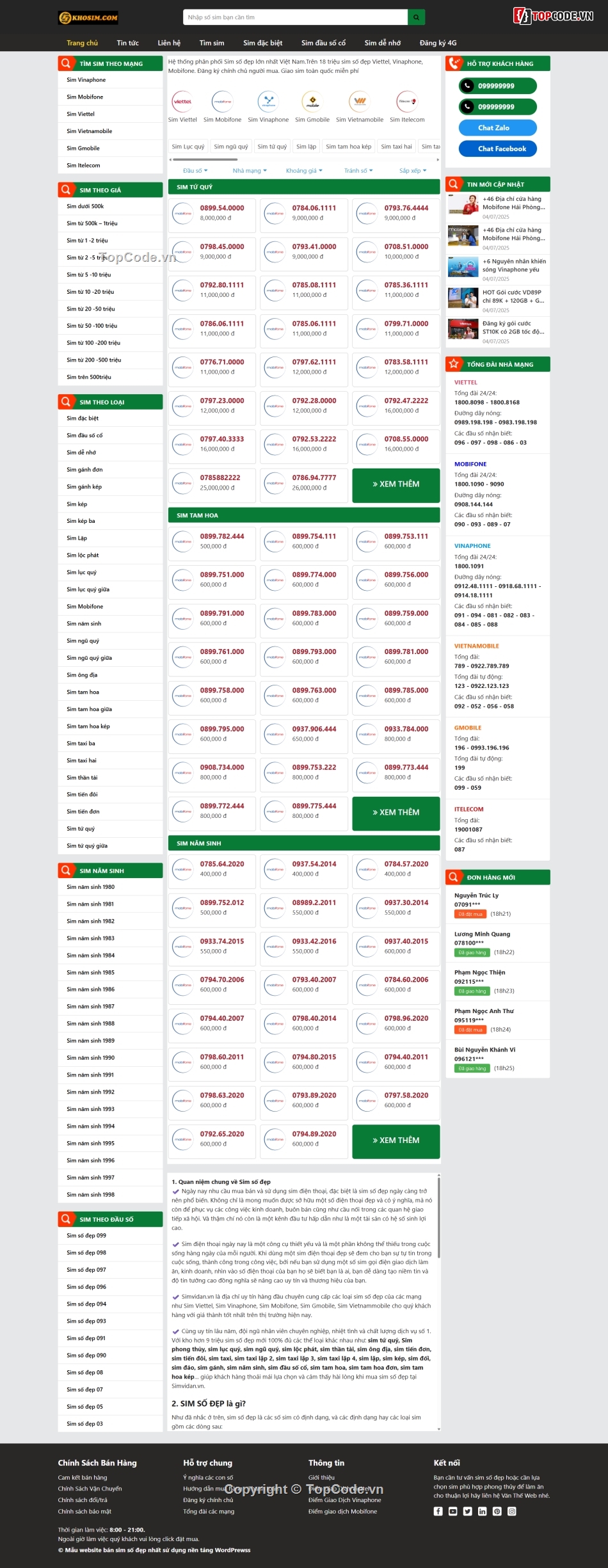 code web bán sim,code web bán sim số,website bán sim,theme wordpress,web bán sim,website wordpress